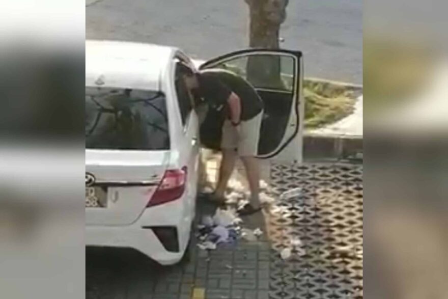 Pelik!!! [Video] Direkod ketika membuang sampah secara ‘park n ride”, lelaki ini bakal dikenakan tindakan tegas
