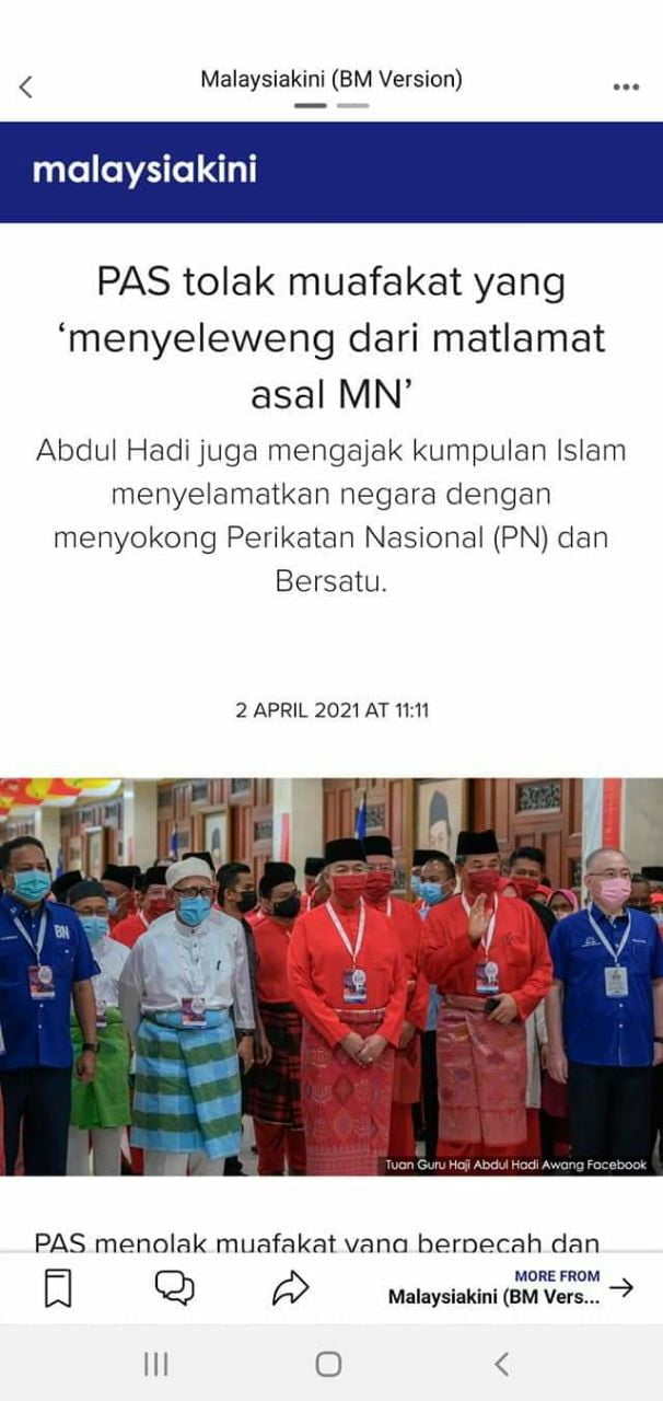 Panas Siapa Khianat Muafakat Nasional Tok Uban Bidas Hadi