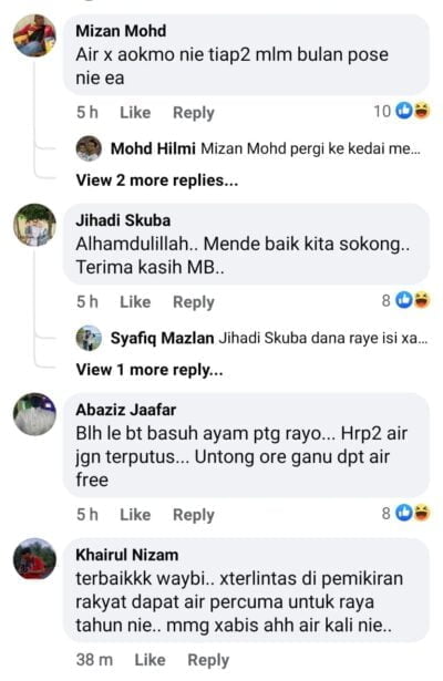 Panas Gantikan Bonus Duit Raya Dengan Air Percuma Netizen Anggap Idea Mb Terengganu Masuk Air