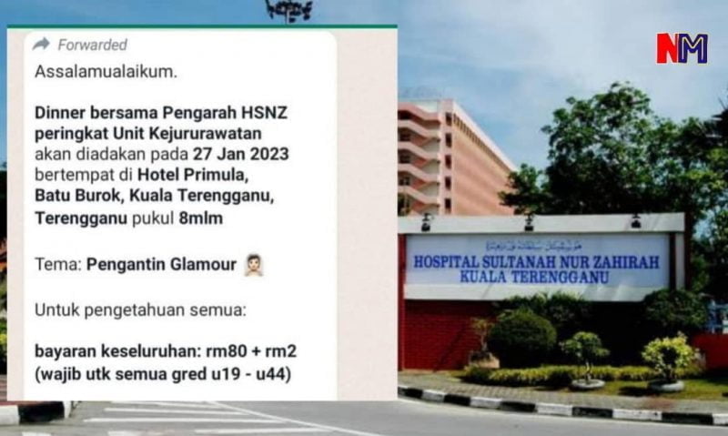 Tular tangkap layar jururawat diminta bayar RM82 untuk majlis makan malam dengan pengarah hospital?