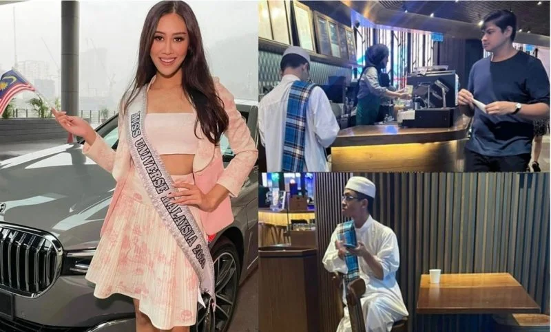 Miss Universe Malaysia kongsi detik cemas diganggu lelaki berjubah & berkopiah putih