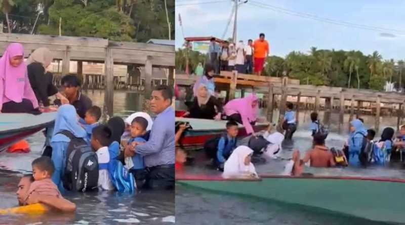Jeti tiba-tiba roboh, ramai terharu tengok usaha guru & orang awam selamatkan murid