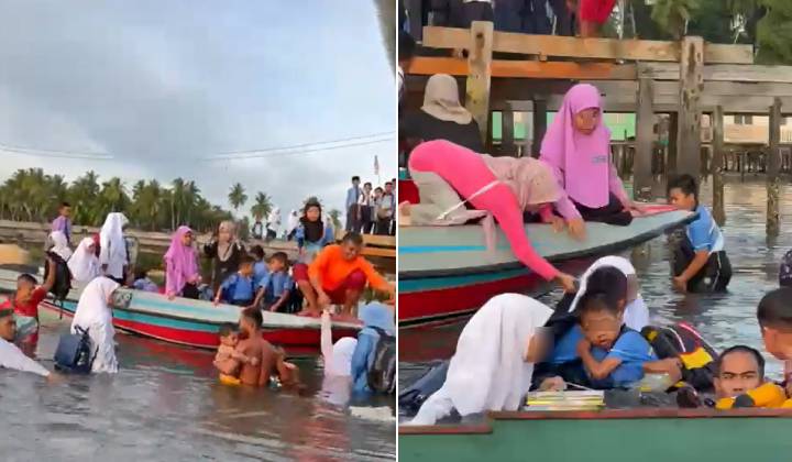 Jeti roboh di Sabah, 25 murid dan guru jatuh dalam air