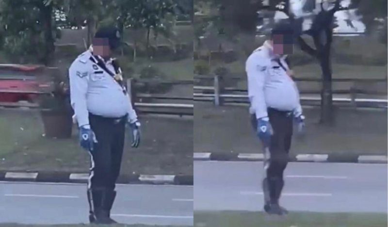 Terlelap sambil berdiri masa jaga trafik, abang polis dinasihat teliti masalah kesihatan