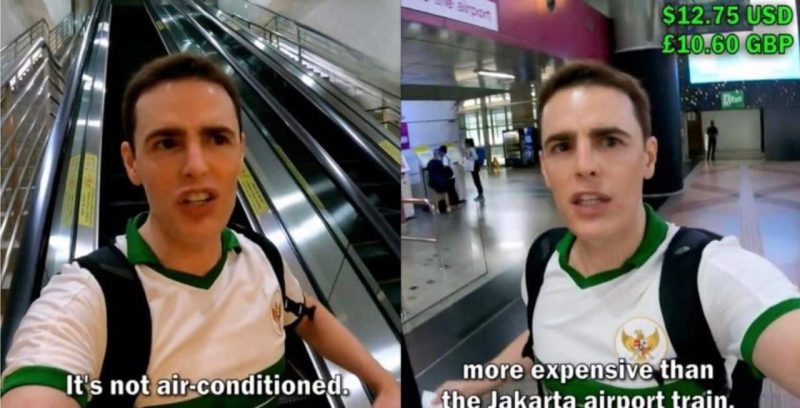 Vlogger Britain kongsi ‘pengalaman buruk’ naik KLIA transit, puji keretapi di Jakarta lebih baik
