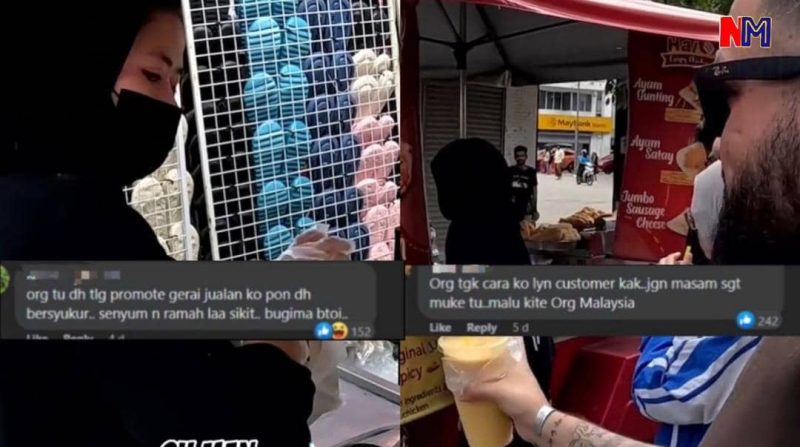 Netizen tak puas hati reaksi peniaga bila Mat Salleh buat review makanan