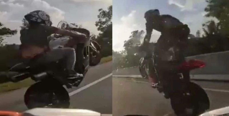 Lakukan aksi ‘wheelie’ di lebuh raya, geng motosikal berkuasa besar diburu polis