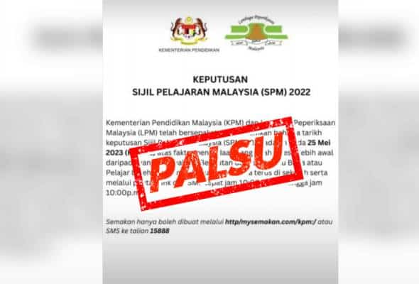 Poster tular tarikh keputusan SPM 2022 adalah palsu, kata menteri pendidikan