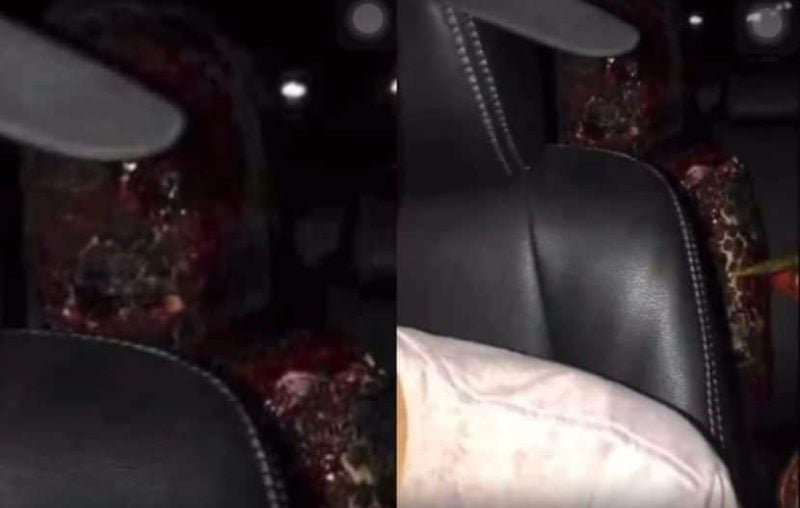 Pemuda rakam kelibat lembaga misteri dalam kereta, nampak macam terbakar siap berdarah