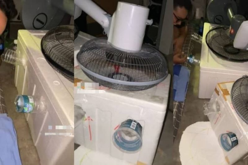 Cuaca panas melampau, pelajar ini buat aircond DIY dengan modal RM30