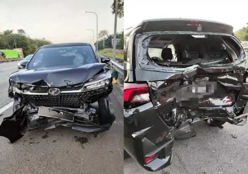 Remuk teruk selepas dilanggar daripada belakang, kualiti Alza baru mulai jadi pertikaian warganet