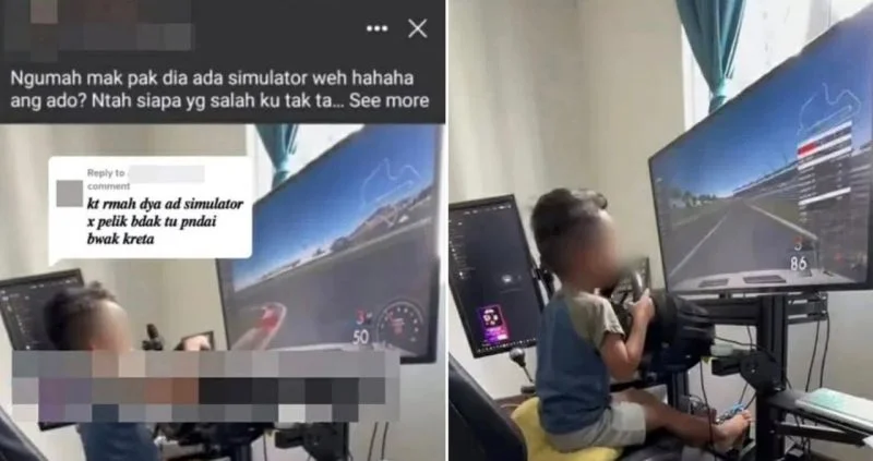 Tular video budak main ‘simulator’ didakwa ada kaitan dengan kes budak bawa kereta, rupanya..