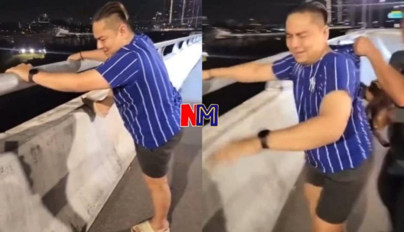 Video Boy Iman cuba terjun jambatan lepas didakwa ‘scam’ duit orang tular, komen netizen pula undang dekah