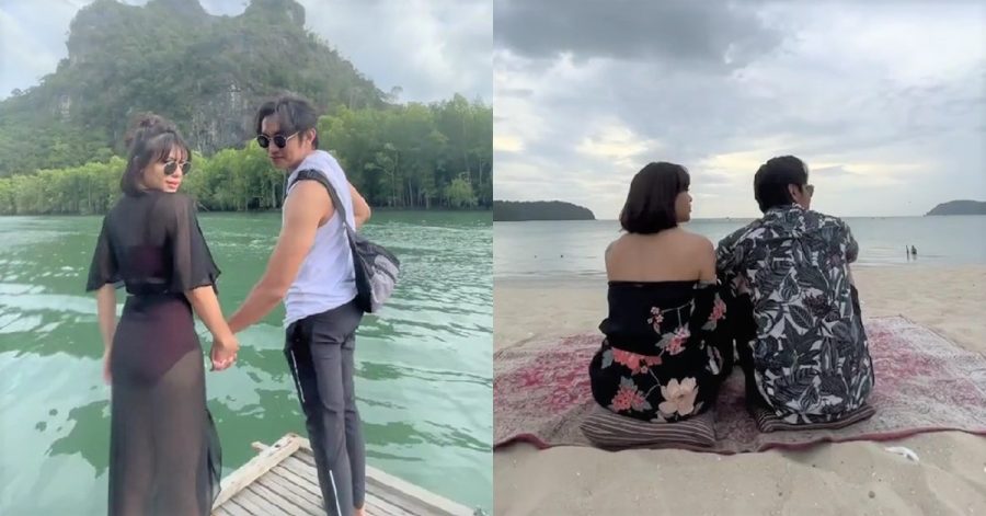 Bercuti di pulau dengan kekasih, Fify Azmi ‘belanja’ pakai bikini merah