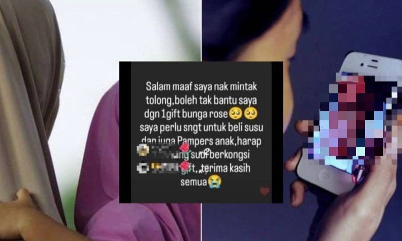 “Saya perlu sangat satu ‘gift’ bunga ros untuk beli susu dan ‘pampers’ anak…”, – gelagat wanita tagih simpati pengguna TikTok mengundang kecaman wargamaya