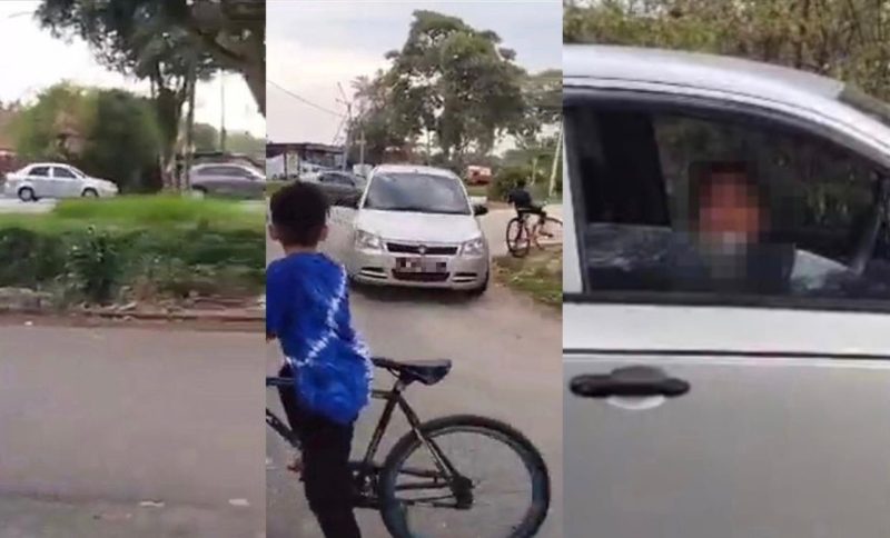 Tular budak bawah umur pandu kereta di jalan sesak