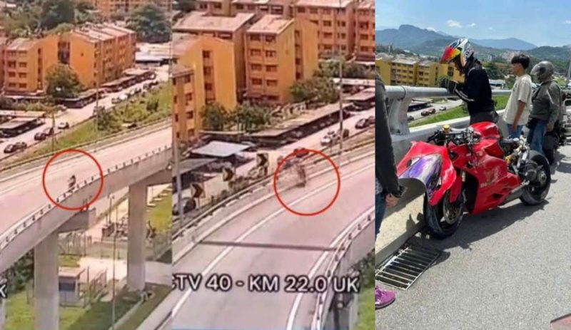 Rider Ducati maut tercampak dari ‘flyover’, penunggang motosikal lawan arus jadi punca