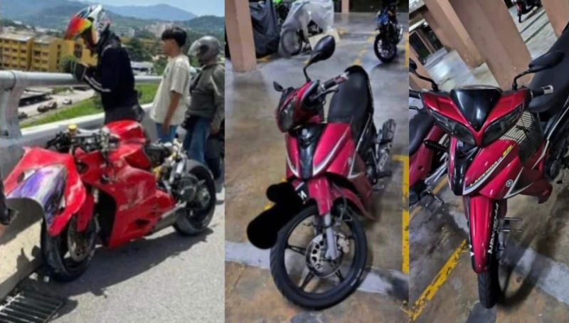 Penunggang motosikal lawan arus sebabkan Ducati terbabas tampil serah diri