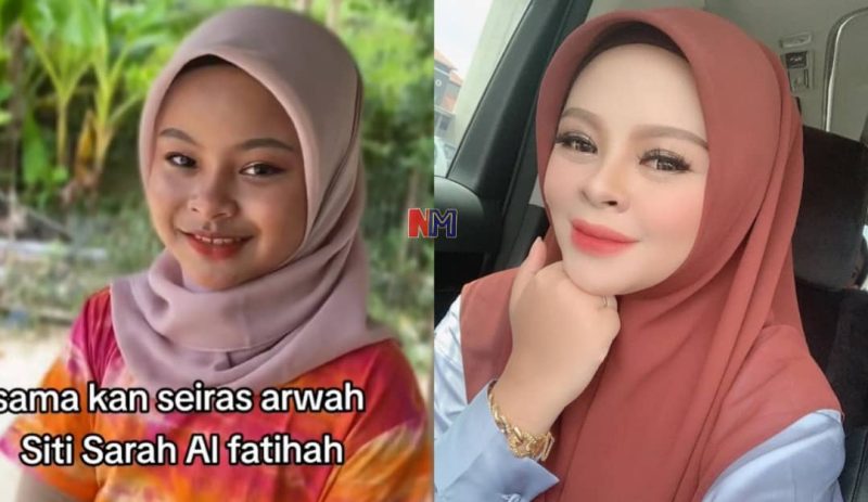 Tersenyum manis, tular gadis seiras wajah arwah Siti Sarah