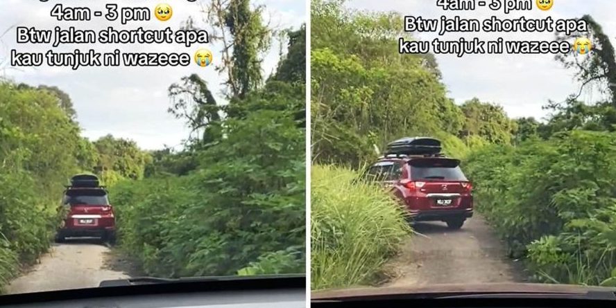 Nak balik kampung hari raya, jalan jem, sekali Waze tunjuk jalan pintas penuh semak samun