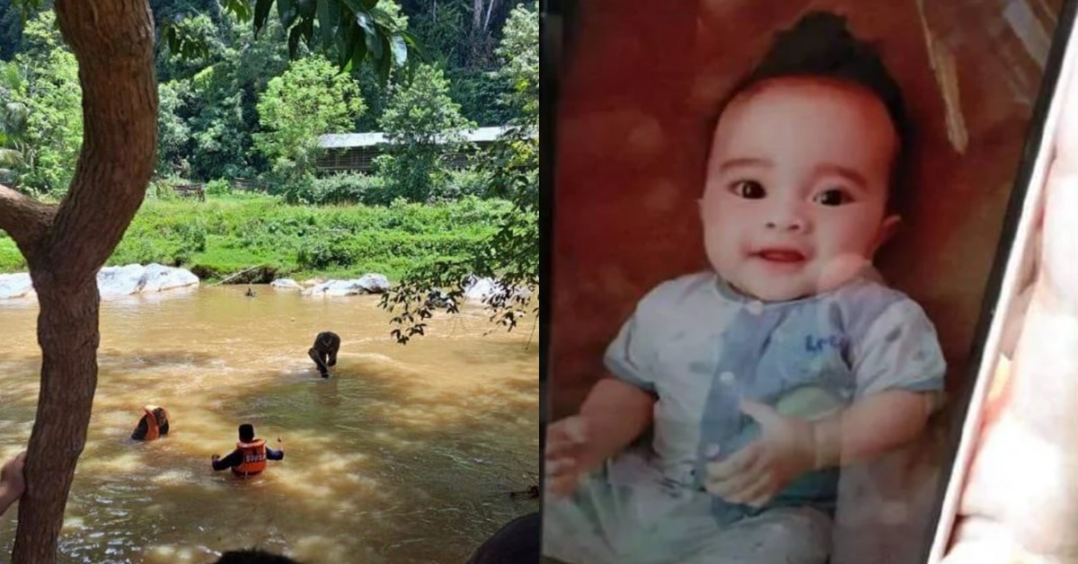 Bayi lemas dari pegangan bapa ketika berkayak