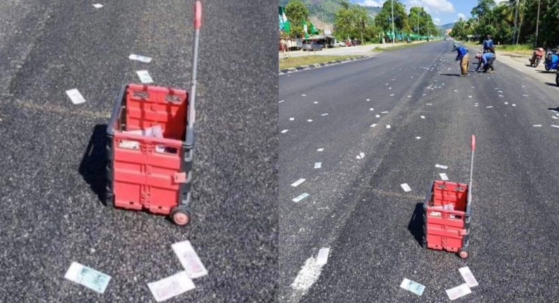 Lelaki kemurungan rugi RM30,000, duit simpanan berteraburan atas jalan raya