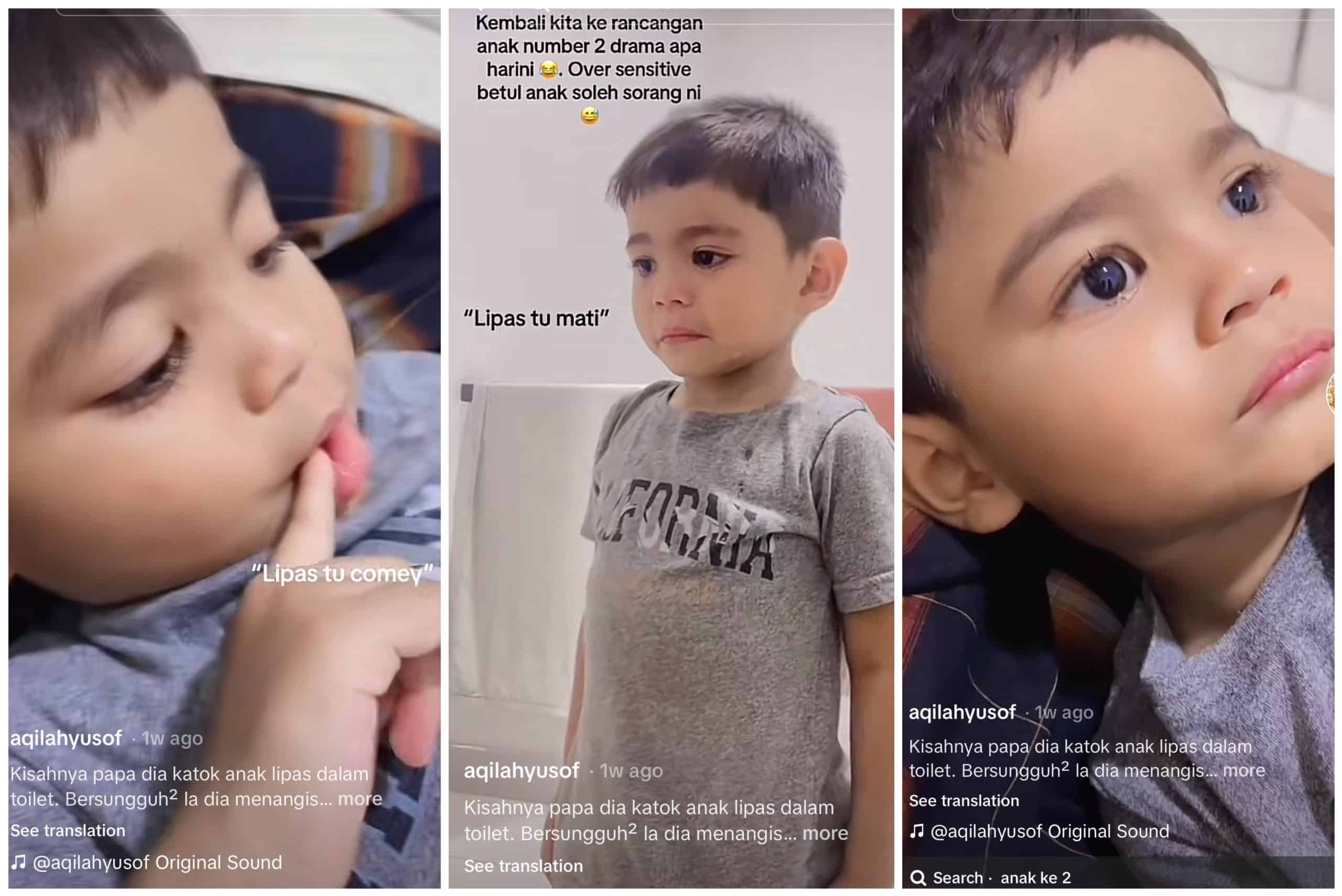 Gelagat adik ini menangis kesiankan lipas bikin netizen geli hati Gelagat adik ini menangis kesiankan lipas bikin netizen geli hati