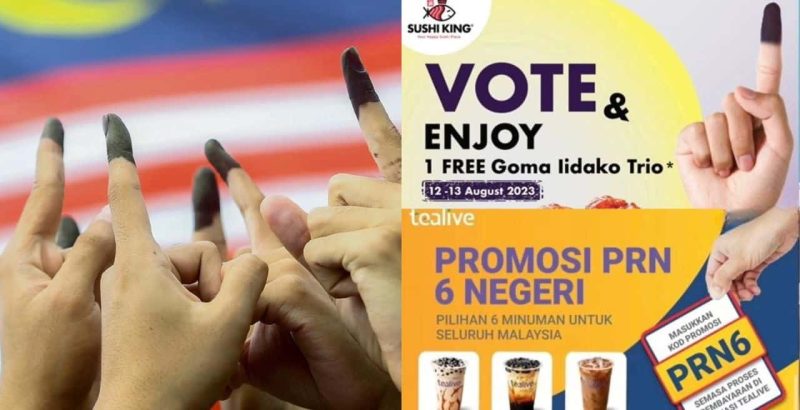 Selesai mengundi, ini tawaran & promosi menarik yang perlu anda dapatkan sempena PRN hari ini Selesai mengundi, ini tawaran & promosi menarik yang perlu anda dapatkan sempena PRN hari ini