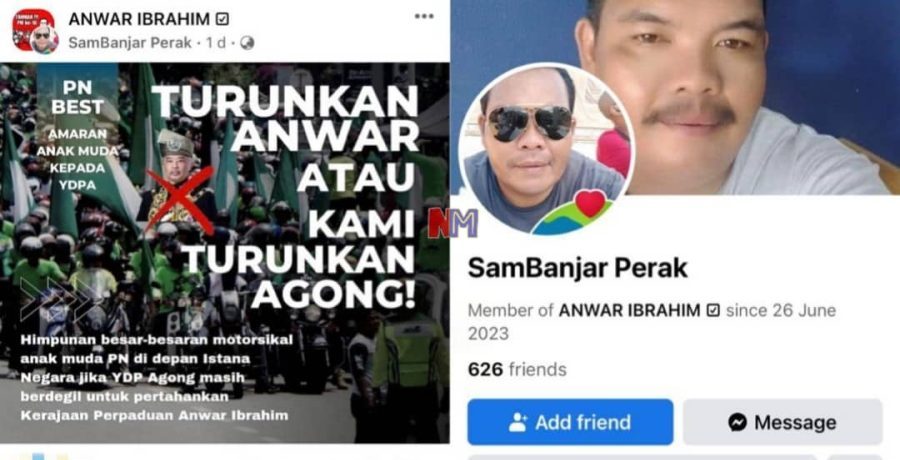 ‘SamBanjar Perak’ akhirnya dicekup polis gara-gara hina Agong di Facebook