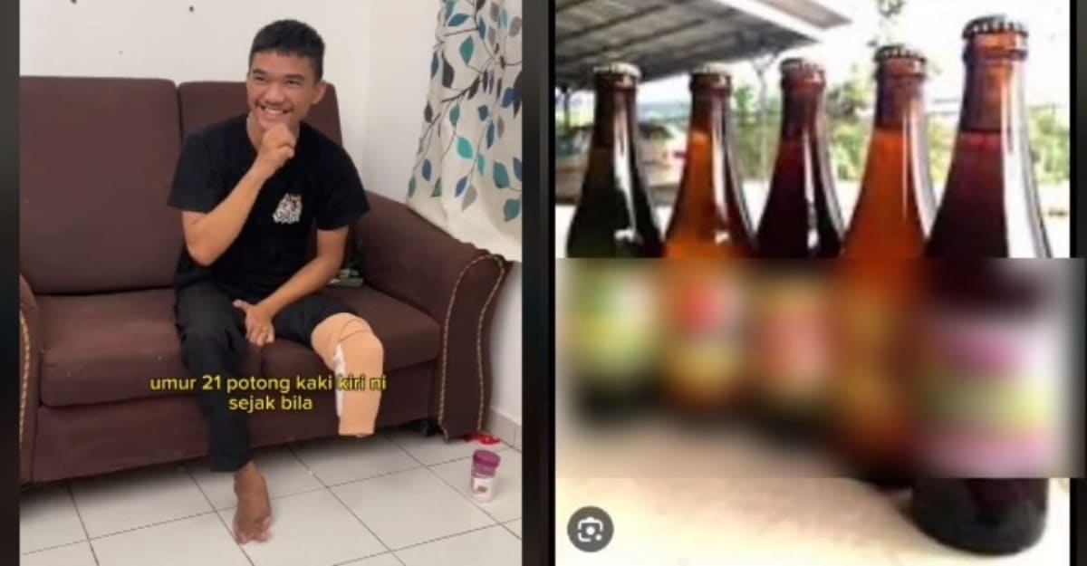 Remaja kongsi punca kaki dipotong akibat minuman bergas