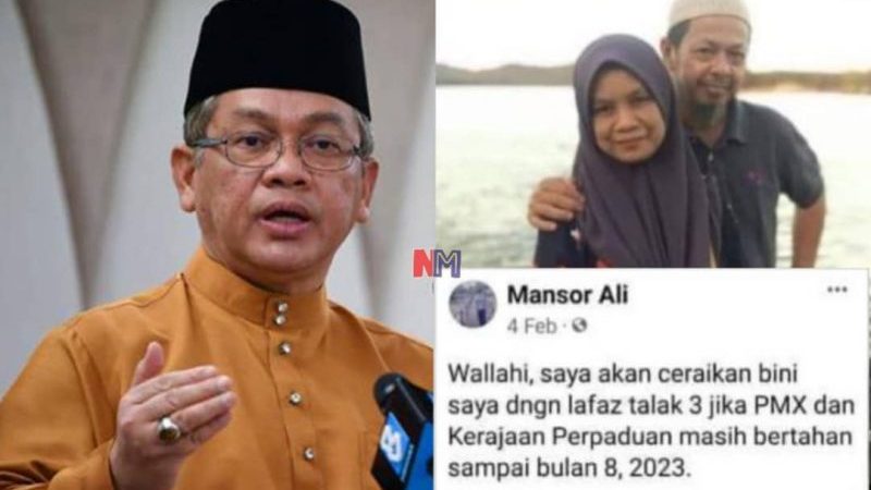 Lafaz taklik cerai isteri talak tiga jika Anwar masih PM tak boleh ditarik balik, kata menteri agama